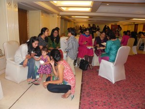 All are enjoying dinner