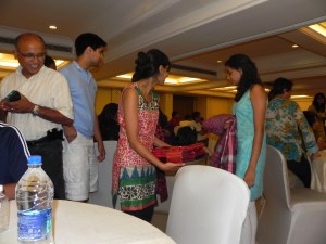 Gifts are ready after dinner