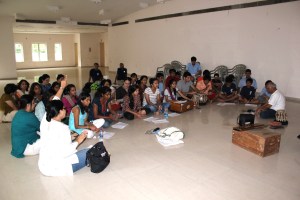 Practicing bhajan and dhoon