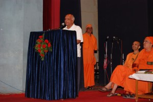 Uncle is giving a talk