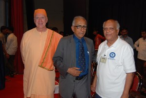 (From L to R):  Swami Atmarupananda, Dr. Bikas Sanyal, and Uncle