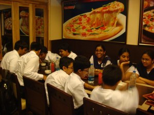 We are having a great time - Look at the picture of Pizza!